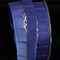 The Ribbon People Navy Blue and Gold Link Printed Wired Craft Ribbon 1.5" x 27 Yards